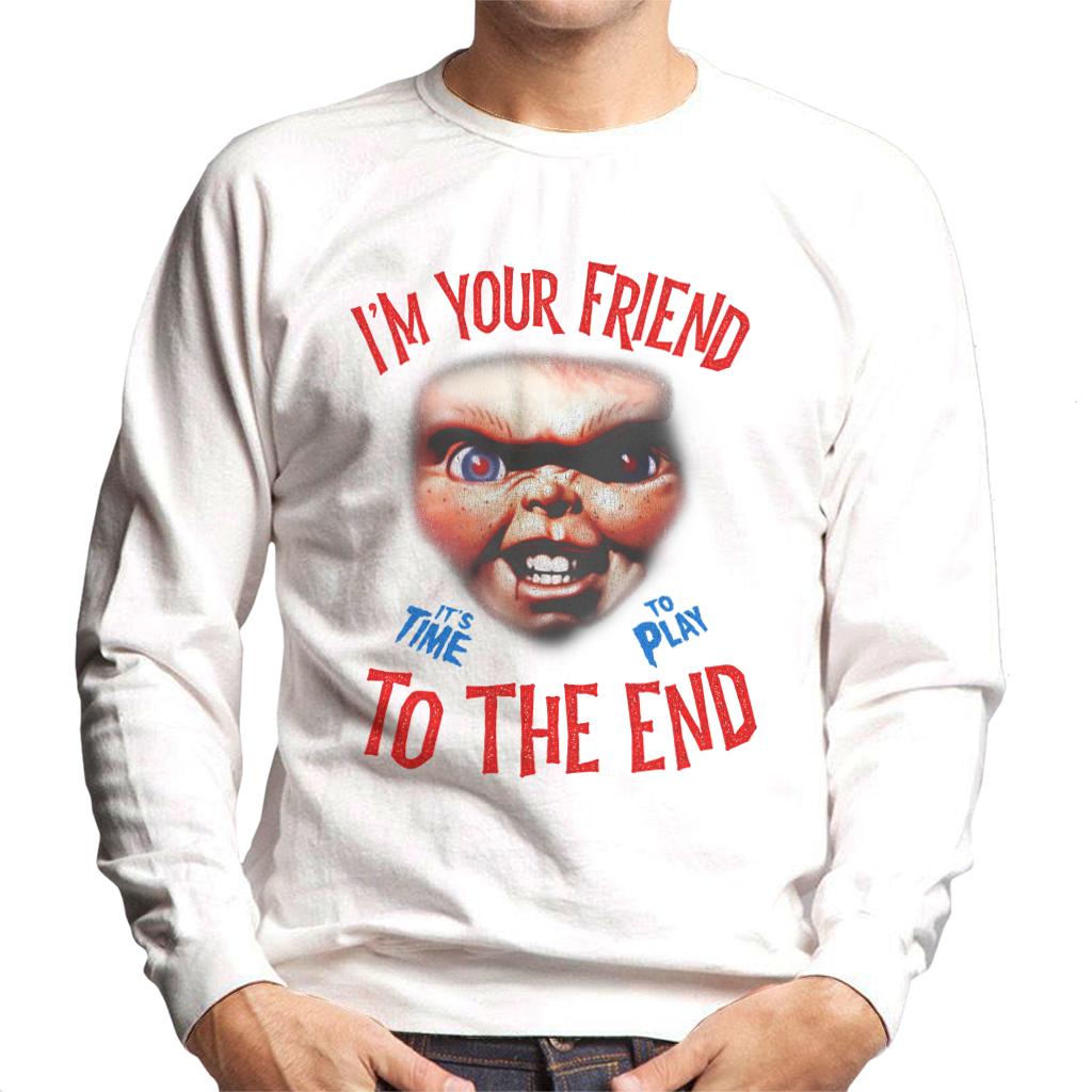 Chucky Im Your Friend To The End Men's Sweatshirt-ALL + EVERY