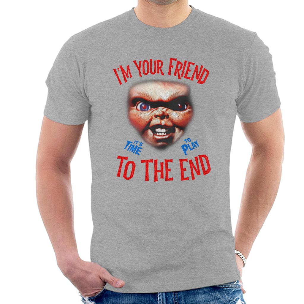 Chucky Im Your Friend To The End Men's T-Shirt-ALL + EVERY