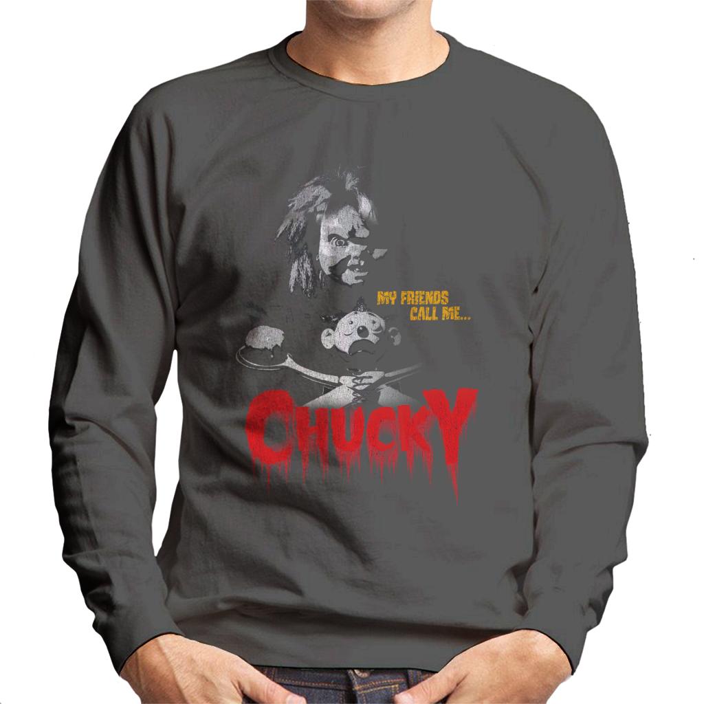 Chucky My Friends Call Me Chucky Men's Sweatshirt-ALL + EVERY