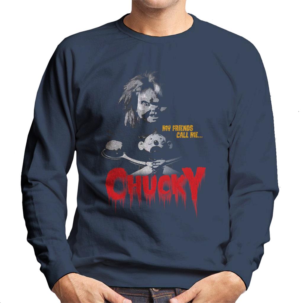 Chucky My Friends Call Me Chucky Men's Sweatshirt-ALL + EVERY
