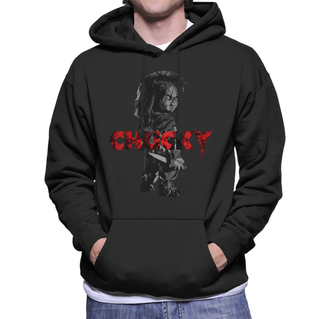 Chucky Looking Backwards Men's Hooded Sweatshirt-ALL + EVERY