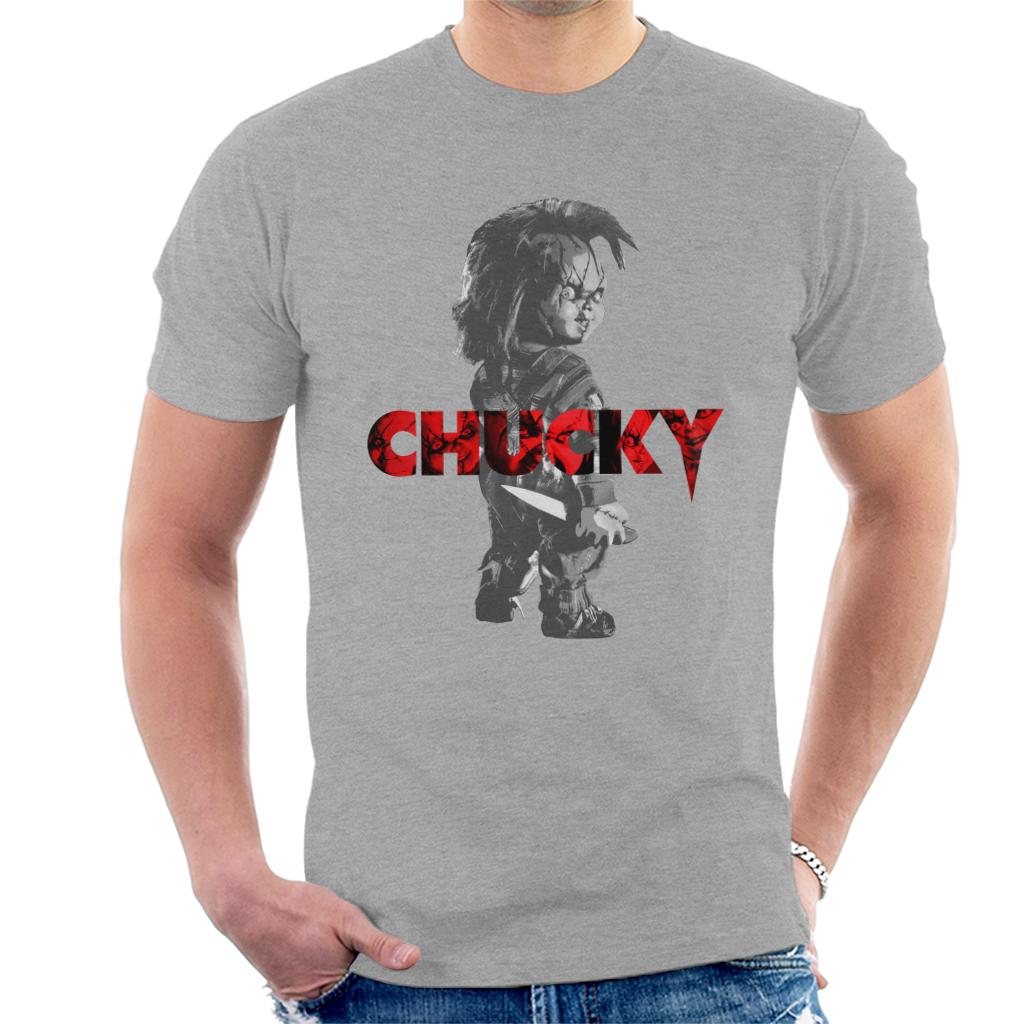 Chucky Looking Backwards Men's T-Shirt-ALL + EVERY