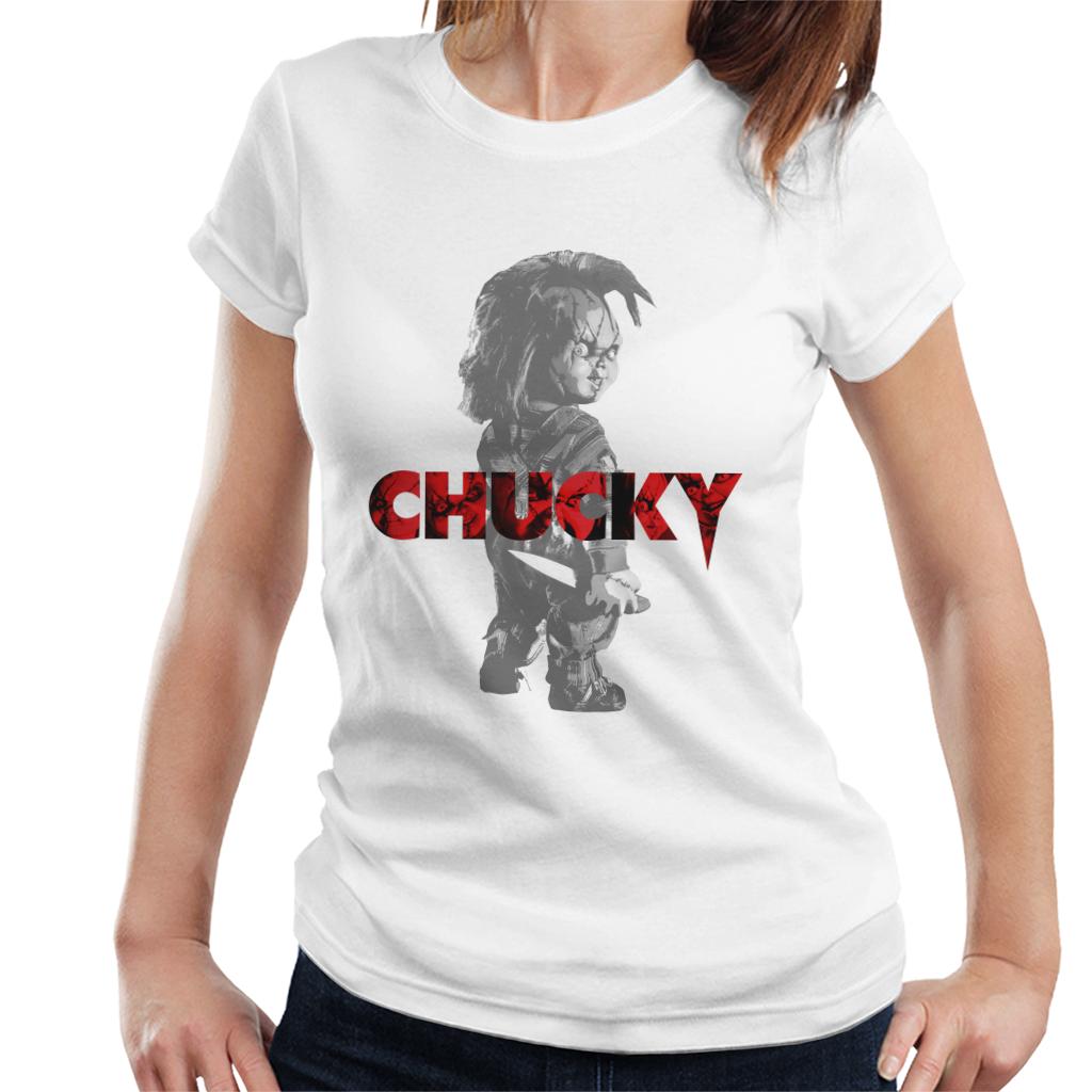 Chucky Looking Backwards Women's T-Shirt-ALL + EVERY