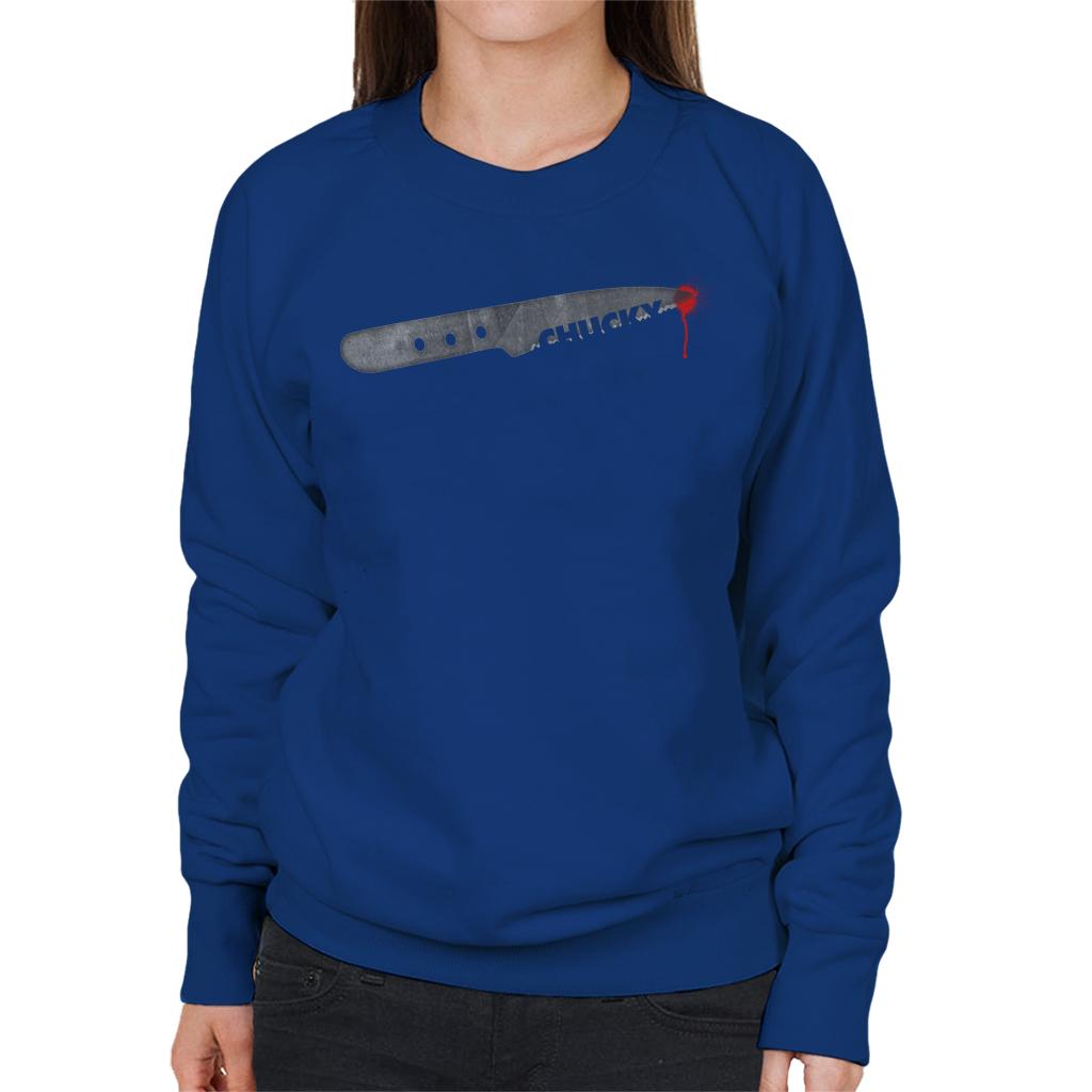 Chucky Droplet Of Blood Women's Sweatshirt-ALL + EVERY