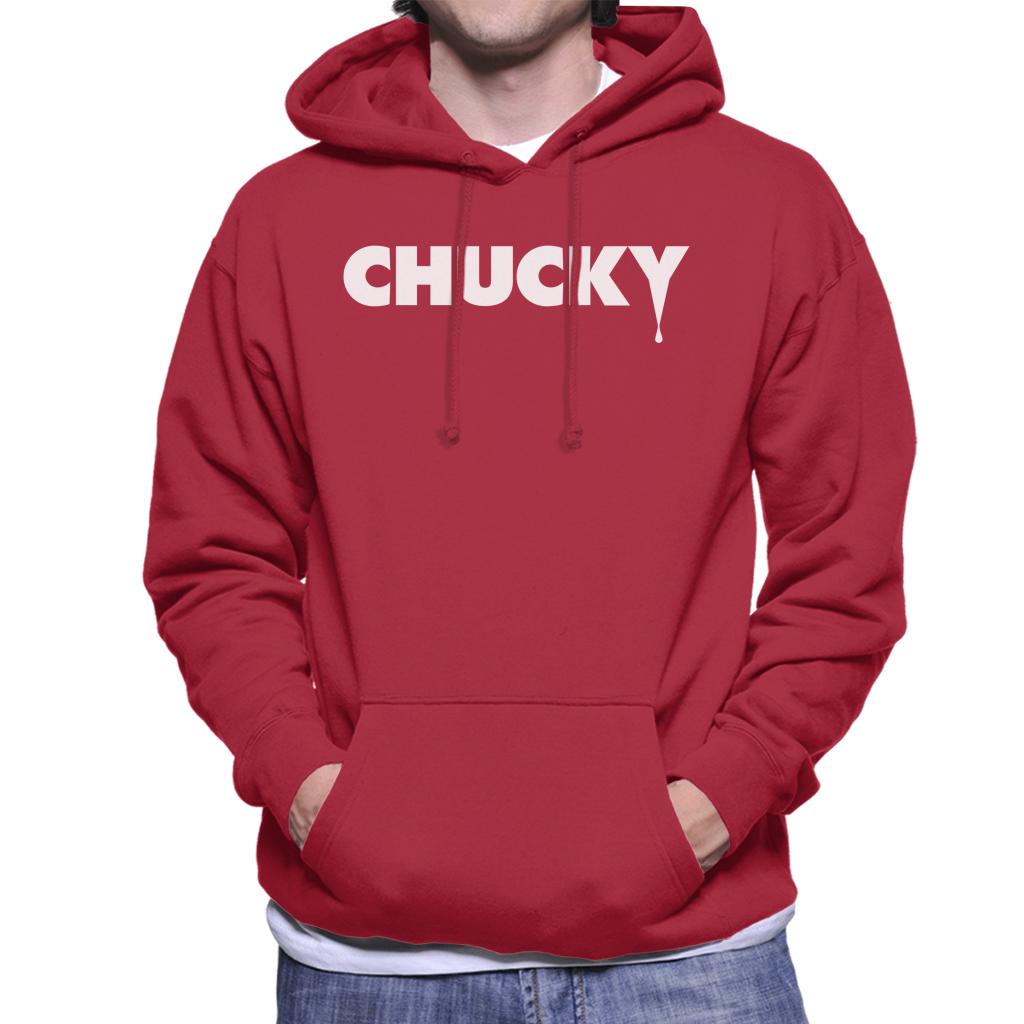 Child's Play Chucky Logo Bold Men's Hooded Sweatshirt-ALL + EVERY