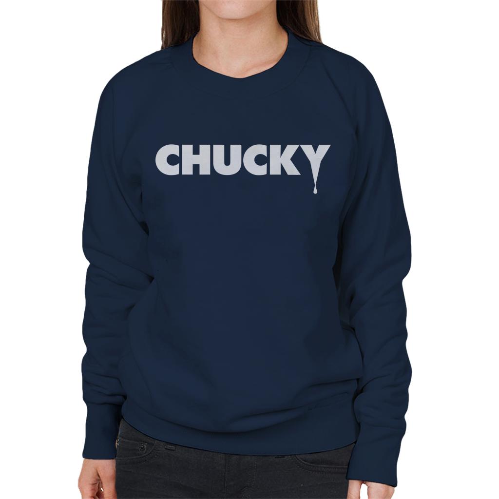 Child's Play Chucky Logo Bold Women's Sweatshirt-ALL + EVERY