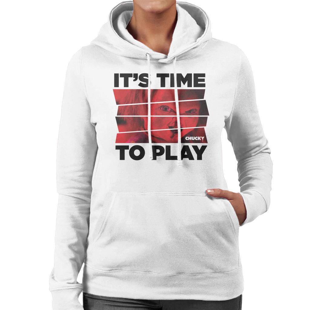 Chucky Its Time To Play Women's Hooded Sweatshirt-ALL + EVERY