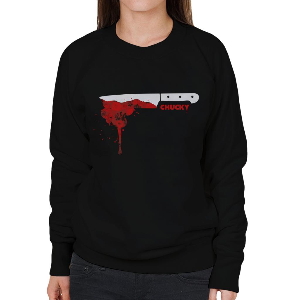 Chucky Floral Blood Drop Women's Sweatshirt-ALL + EVERY