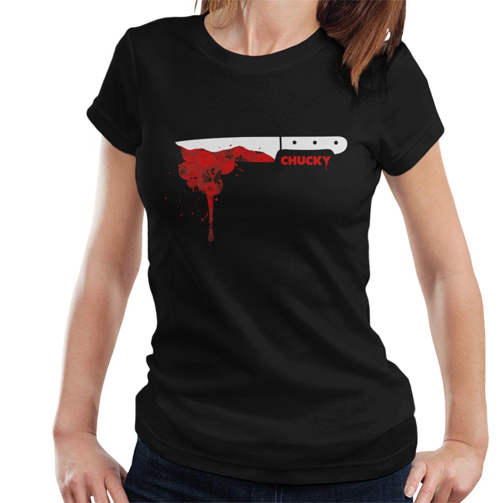 Chucky Floral Blood Drop Women's T-Shirt-ALL + EVERY