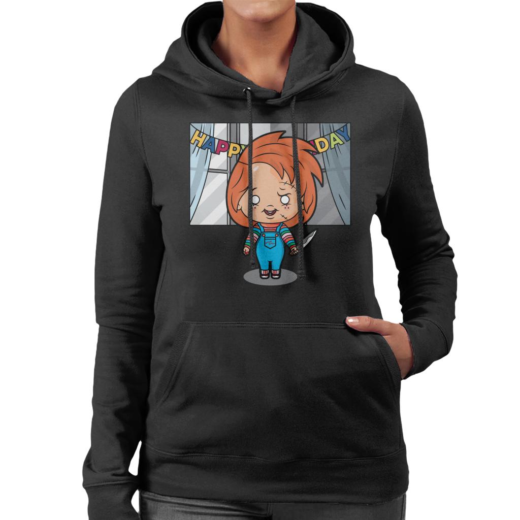 Chucky Happy Birthday Kawaii Women's Hooded Sweatshirt-ALL + EVERY