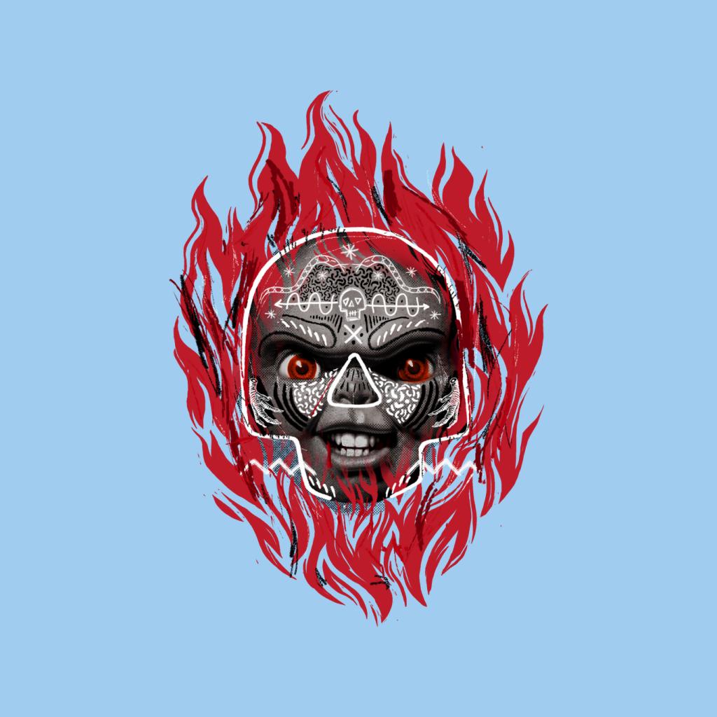 Chucky Flames Women's Sweatshirt-ALL + EVERY