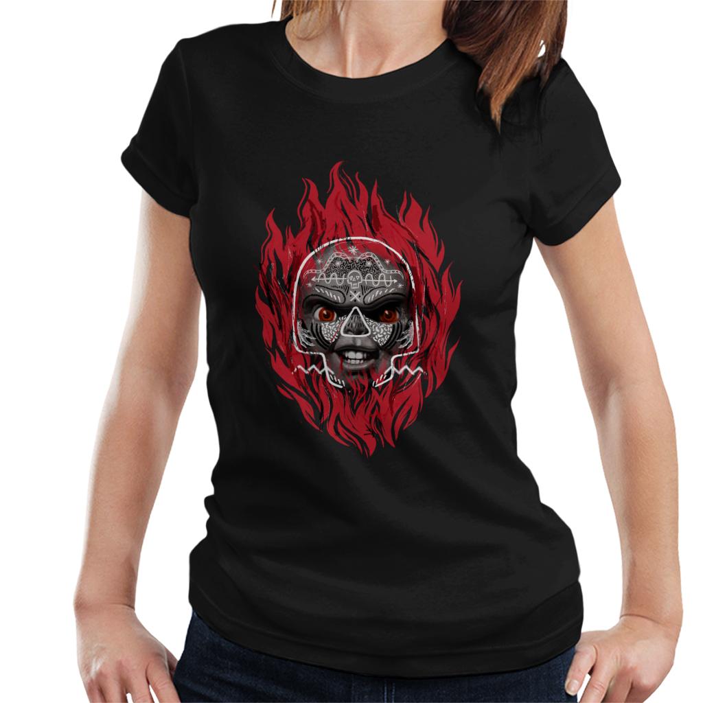 Chucky Flames Women's T-Shirt-ALL + EVERY