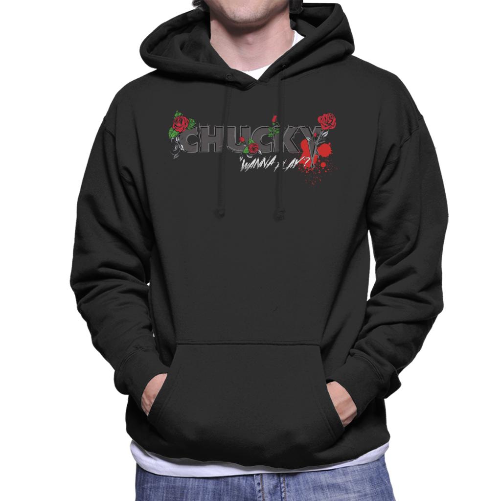 Chucky Wanna Play Floral Logo Men's Hooded Sweatshirt-ALL + EVERY