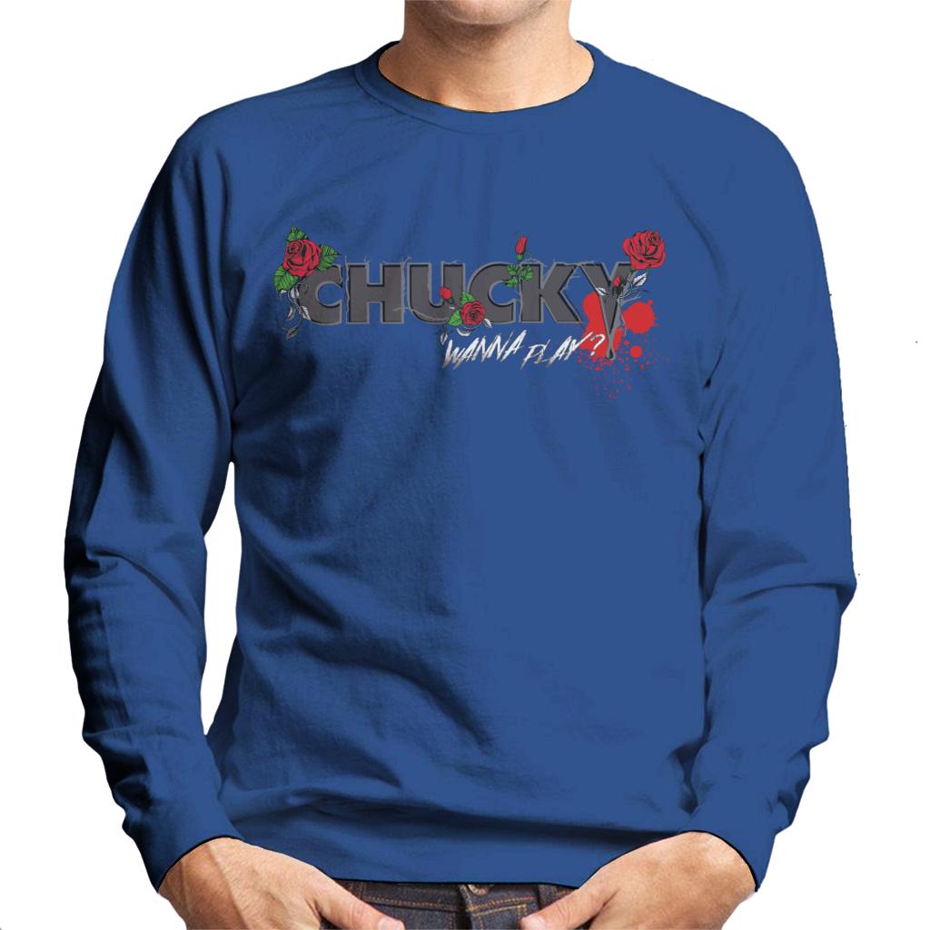 Chucky Wanna Play Floral Logo Men's Sweatshirt-ALL + EVERY