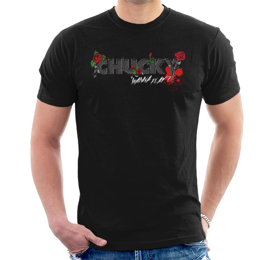 Chucky Wanna Play Floral Logo Men's T-Shirt-ALL + EVERY