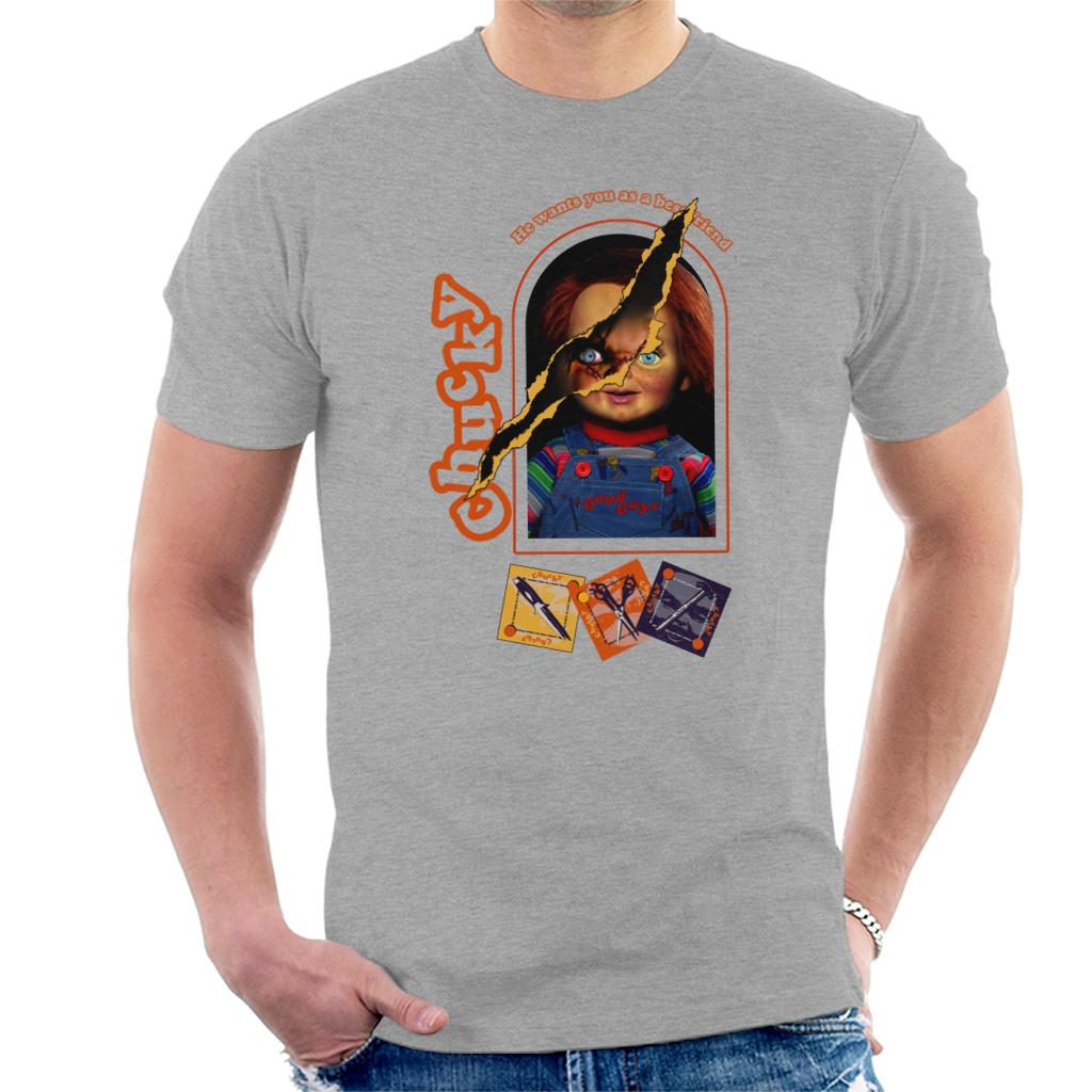 Child's Play Chucky He Wants You As A Best Friend Men's T-Shirt-ALL + EVERY