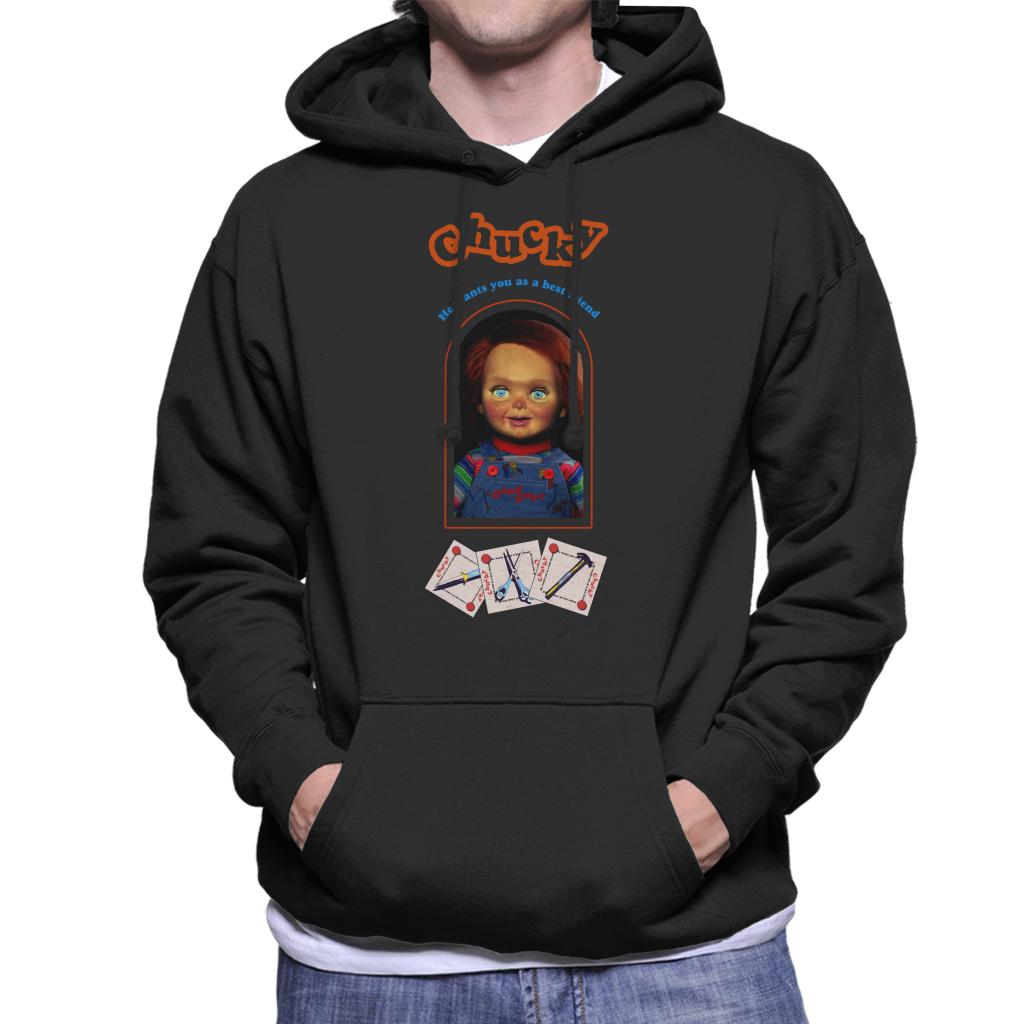 Chucky He Wants You As A Best Friend Men's Hooded Sweatshirt-ALL + EVERY