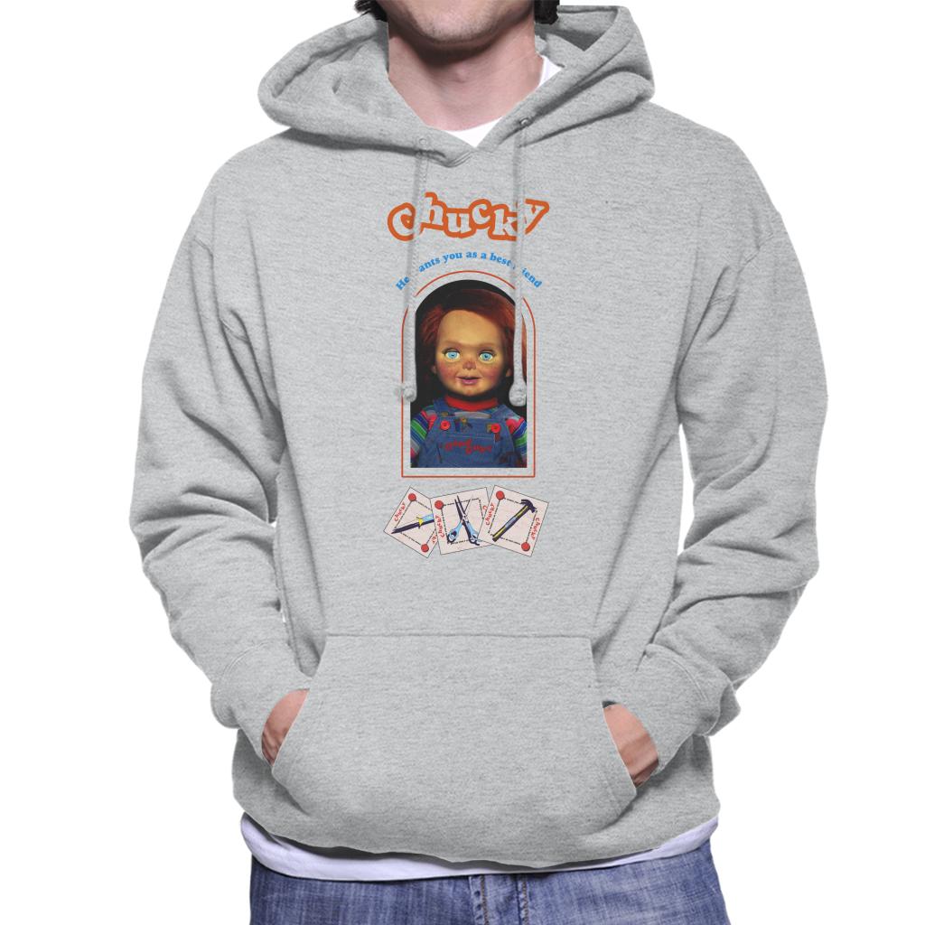 Chucky He Wants You As A Best Friend Men's Hooded Sweatshirt-ALL + EVERY