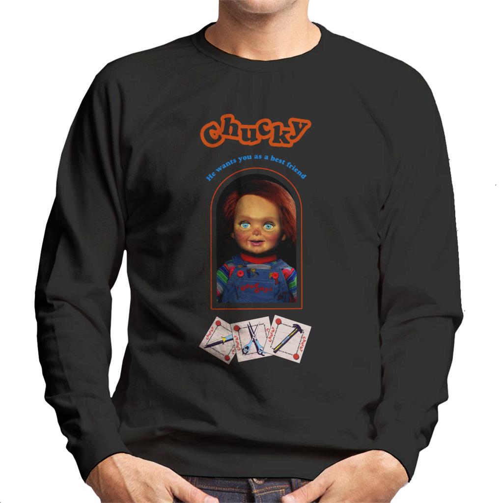 Chucky He Wants You As A Best Friend Men's Sweatshirt-ALL + EVERY