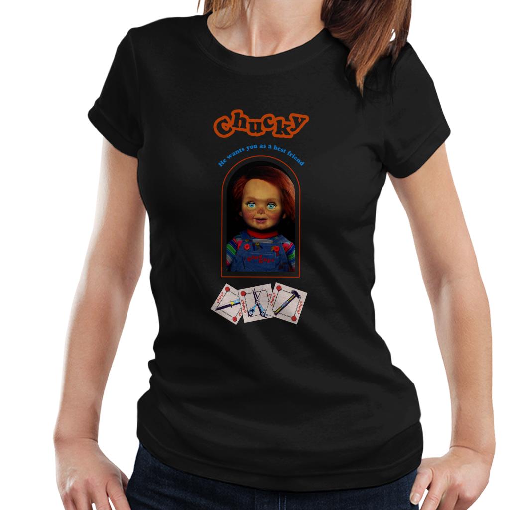 Chucky He Wants You As A Best Friend Women's T-Shirt-ALL + EVERY