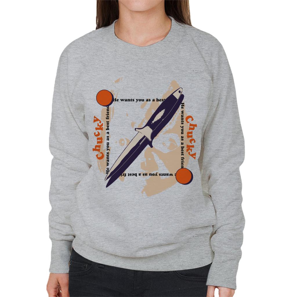 Chucky Voodoo Knife Women's Sweatshirt-ALL + EVERY