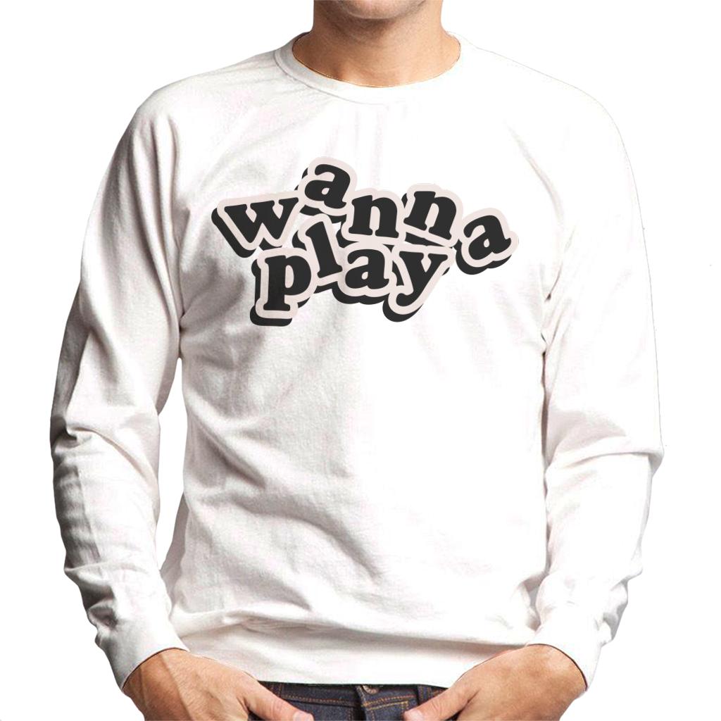 Child's Play Chucky Wanna Play Playful Font Men's Sweatshirt-ALL + EVERY