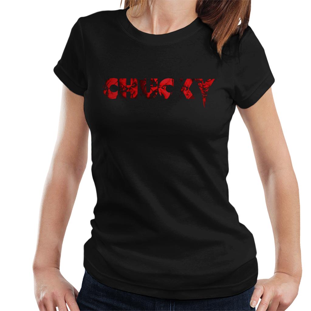 Child's Play Chucky Logo Bold Face Women's T-Shirt-ALL + EVERY