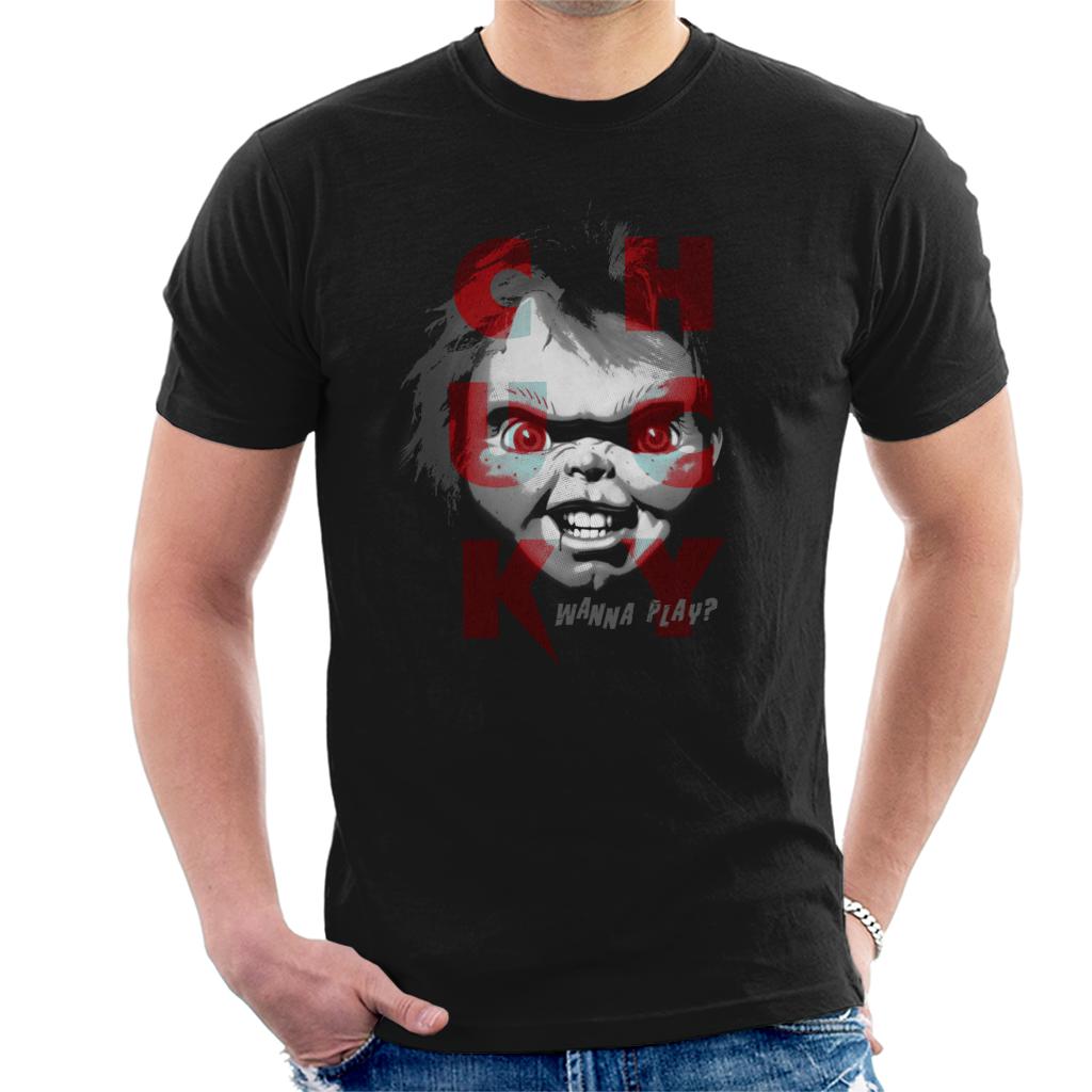 Chucky Doll Wanna Play Men's T-Shirt-ALL + EVERY