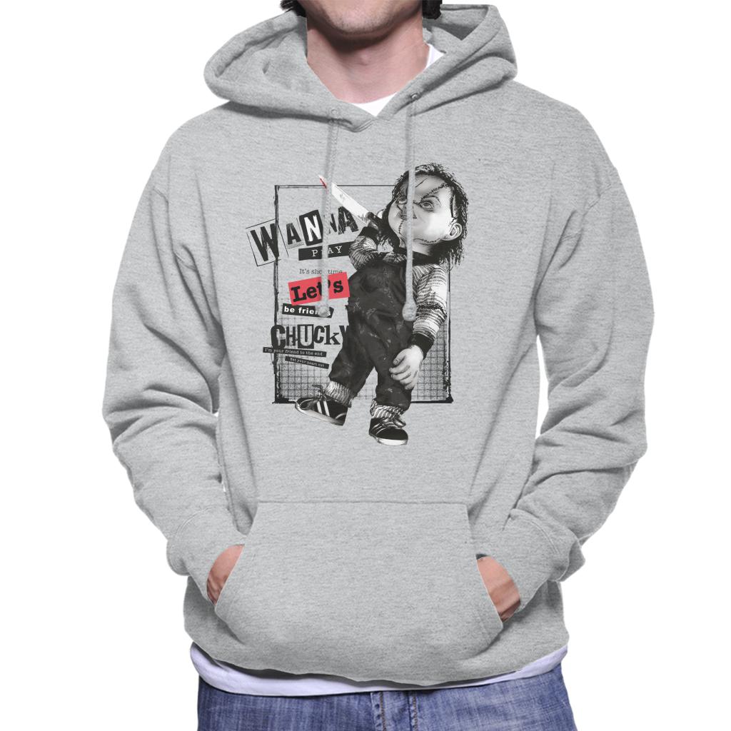 Chucky Wanna Play Its Showtime Lets Be Friends Men's Hooded Sweatshirt-ALL + EVERY