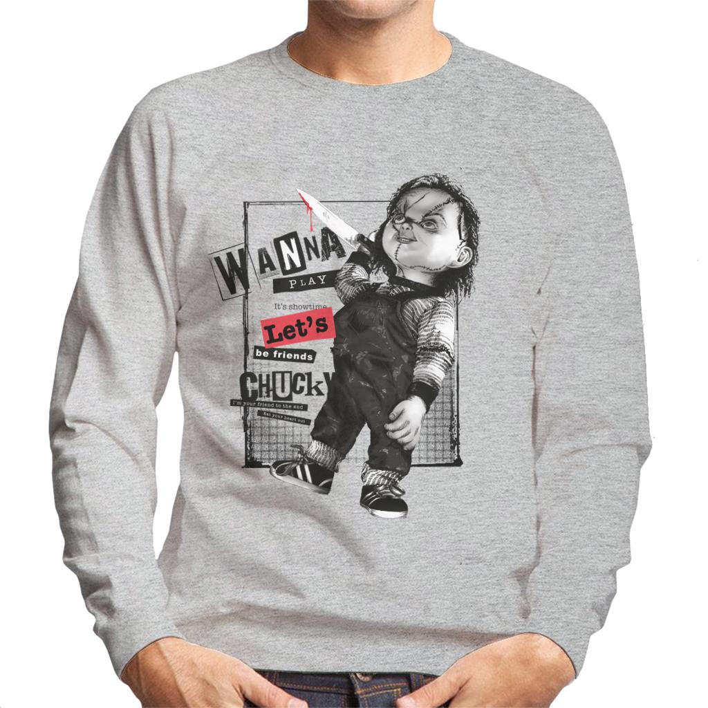 Chucky Wanna Play Its Showtime Lets Be Friends Men's Sweatshirt-ALL + EVERY