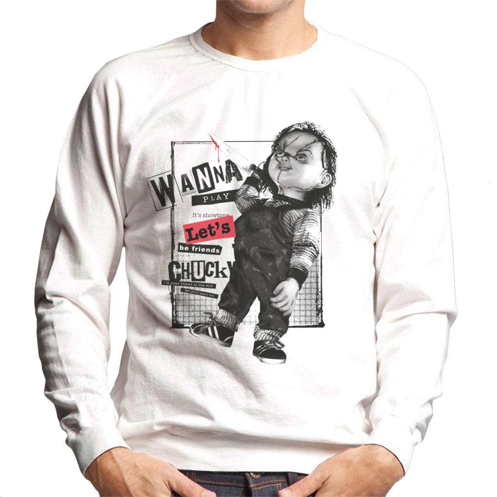 Chucky Wanna Play Its Showtime Lets Be Friends Men's Sweatshirt-ALL + EVERY