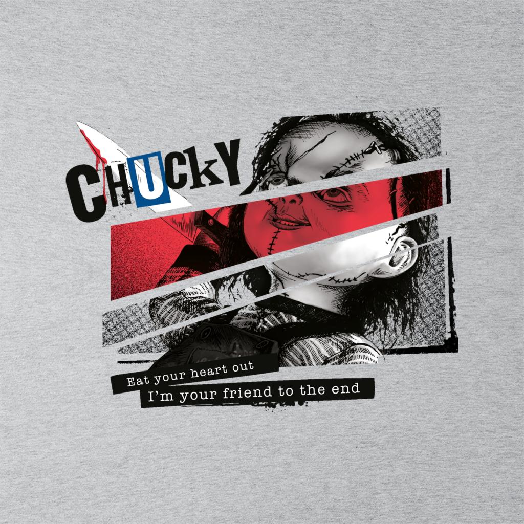 Chucky Eat Your Heart Out Im Your Friend To The End Men's T-Shirt-ALL + EVERY