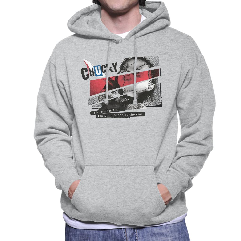 Chucky Eat Your Heart Out Im Your Friend To The End Men's Hooded Sweatshirt-ALL + EVERY