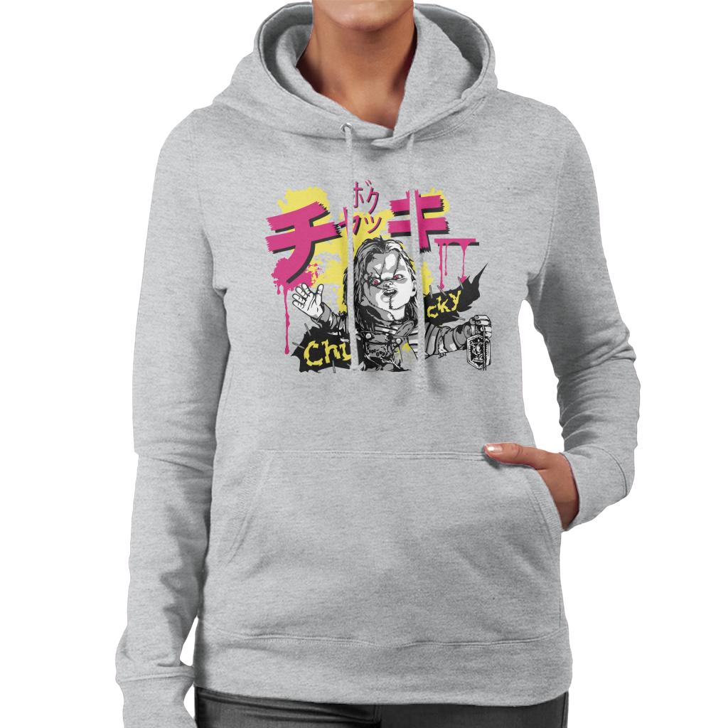 Chucky Kanji Women's Hooded Sweatshirt-ALL + EVERY