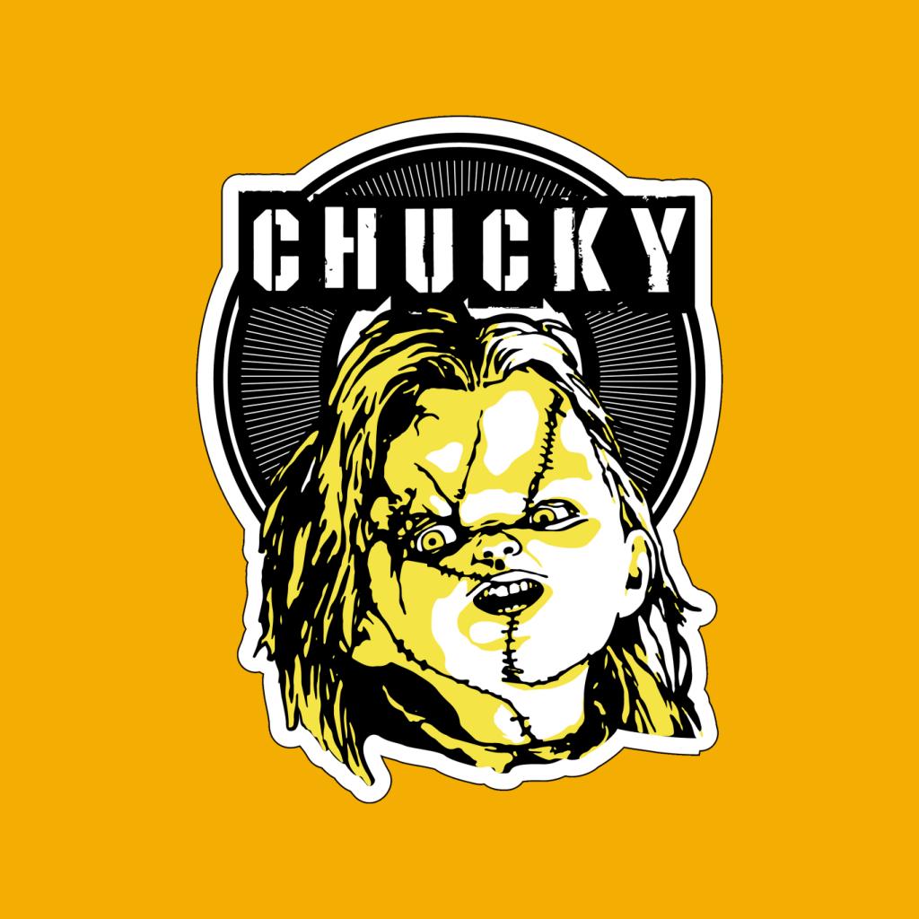 Chucky Negative Character Head Men's T-Shirt-ALL + EVERY