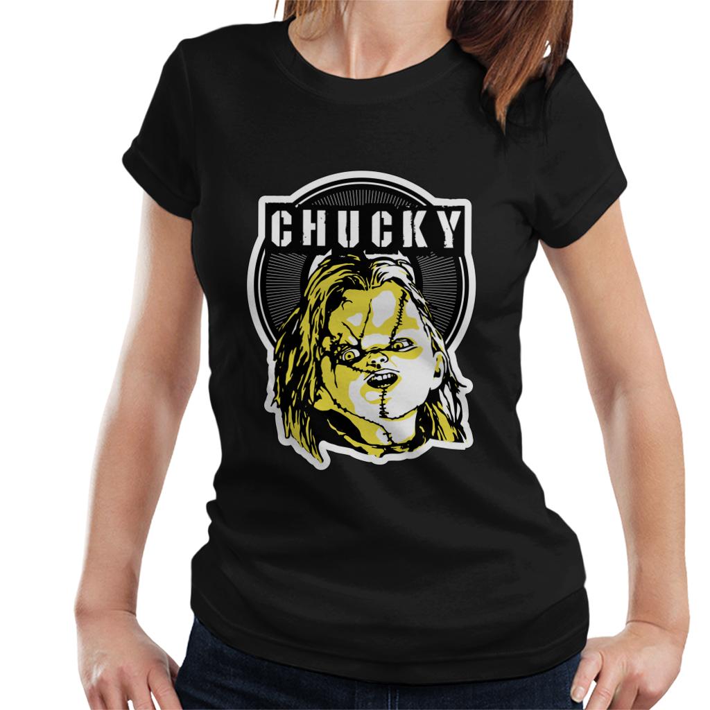 Chucky Negative Character Head Women's T-Shirt-ALL + EVERY