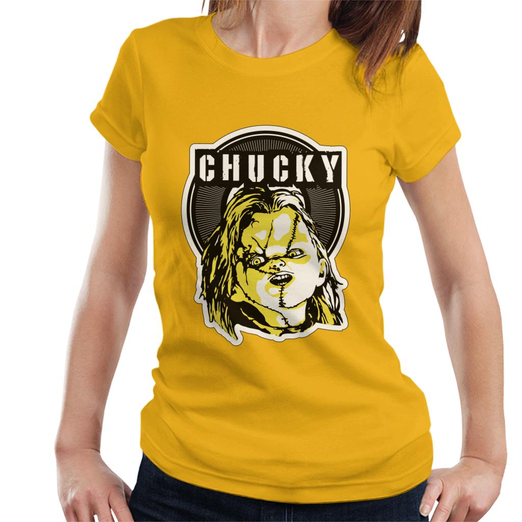 Chucky Negative Character Head Women's T-Shirt-ALL + EVERY