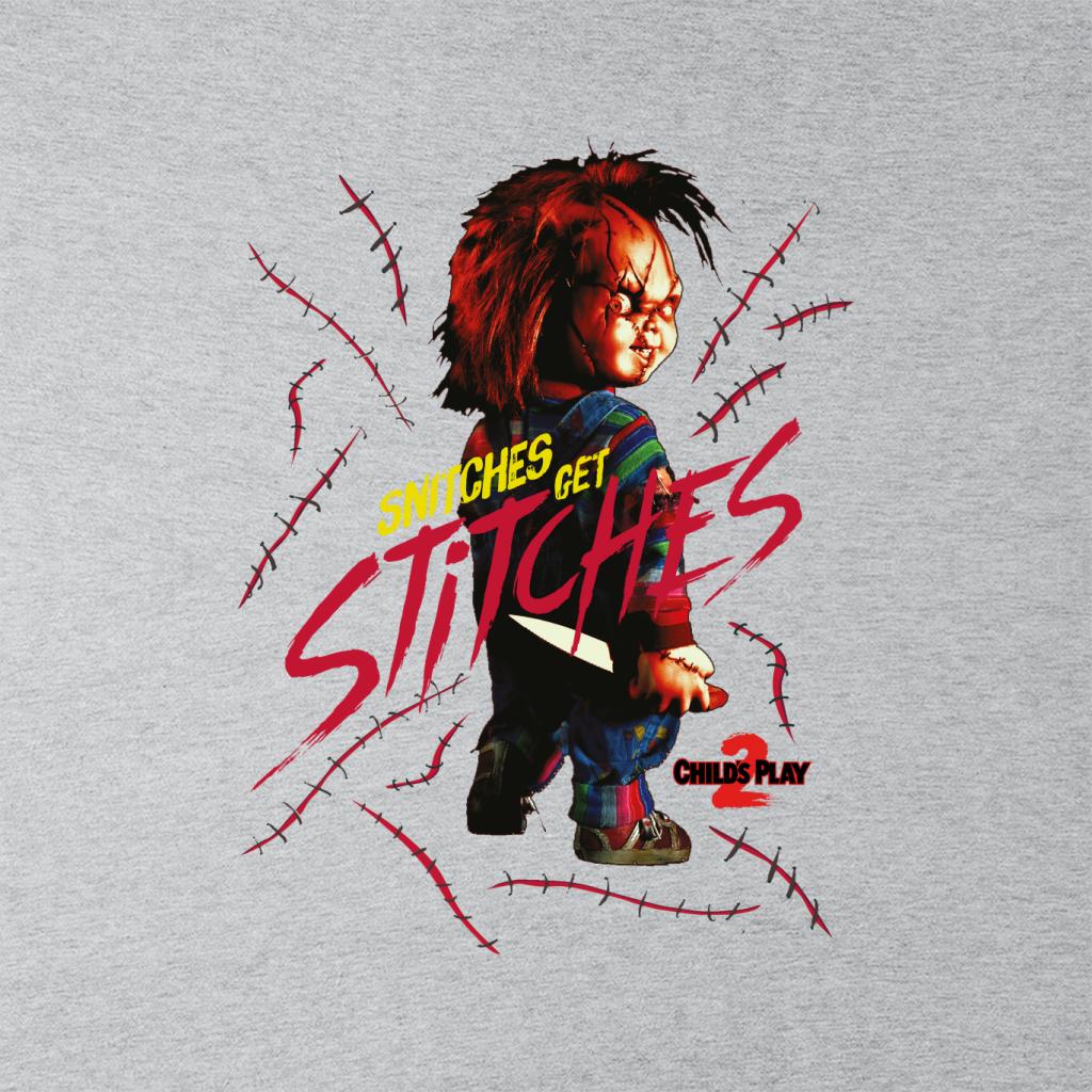 Chucky Childs Play 2 Snitches Get Stitches Men's T-Shirt-ALL + EVERY