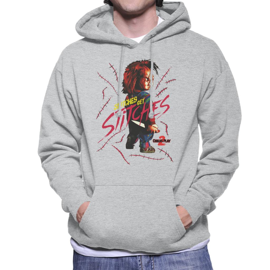Chucky Childs Play 2 Snitches Get Stitches Men's Hooded Sweatshirt-ALL + EVERY