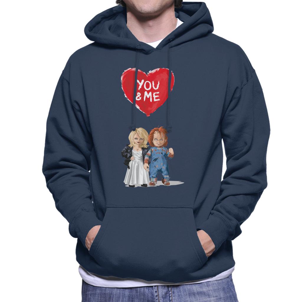 Chucky Tiffany Valentine You And Me Men's Hooded Sweatshirt-ALL + EVERY