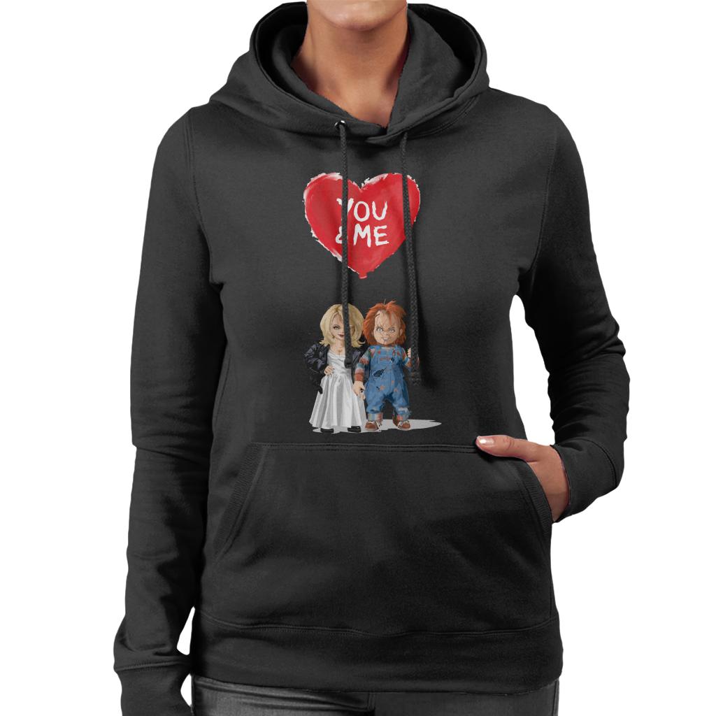 Chucky Tiffany Valentine You And Me Women's Hooded Sweatshirt-ALL + EVERY