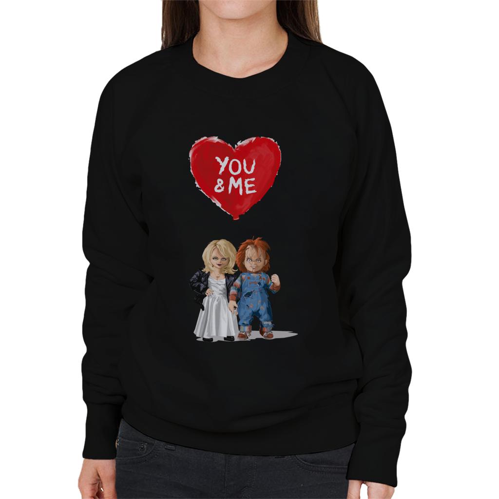 Chucky Tiffany Valentine You And Me Women's Sweatshirt-ALL + EVERY