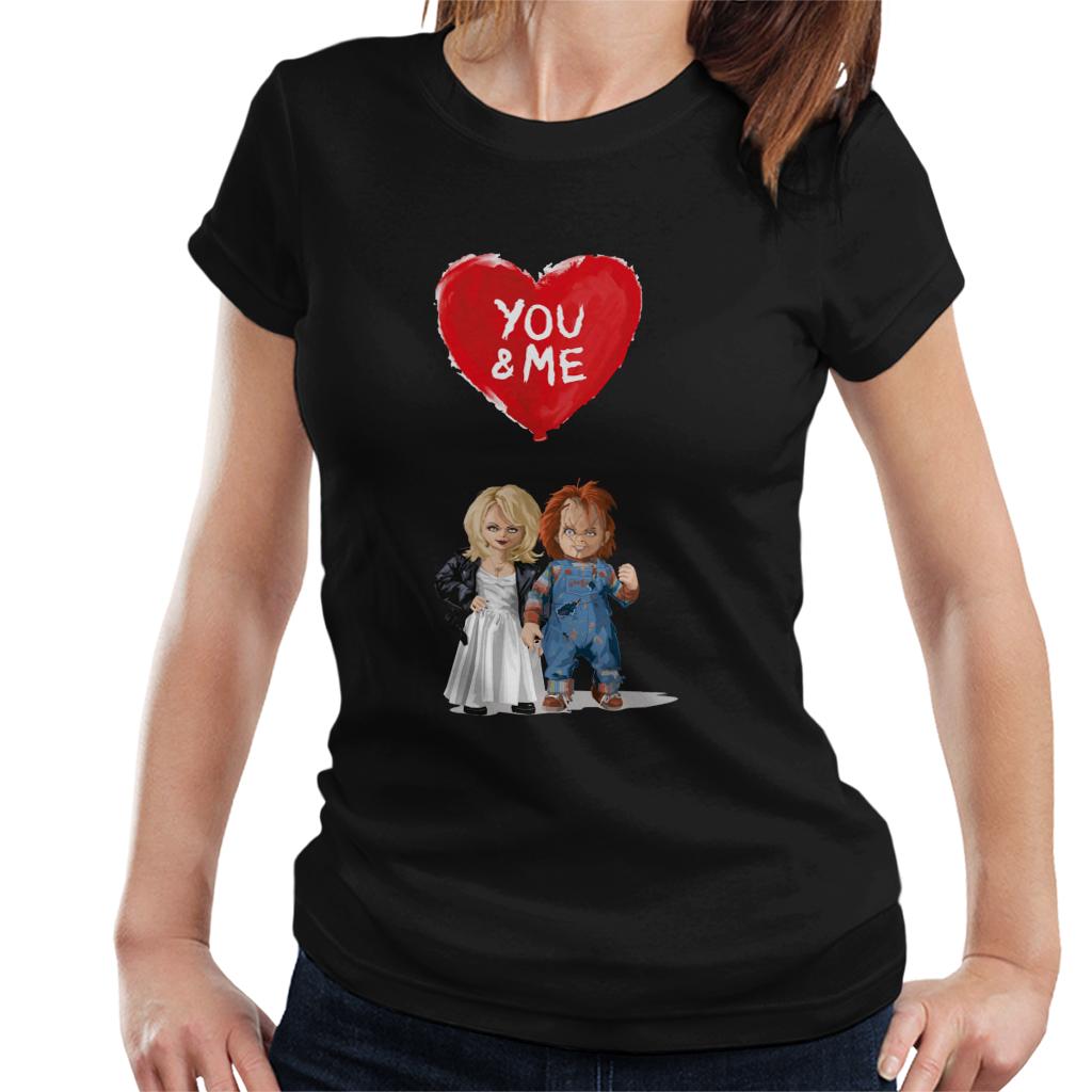 Chucky Tiffany Valentine You And Me Women's T-Shirt-ALL + EVERY