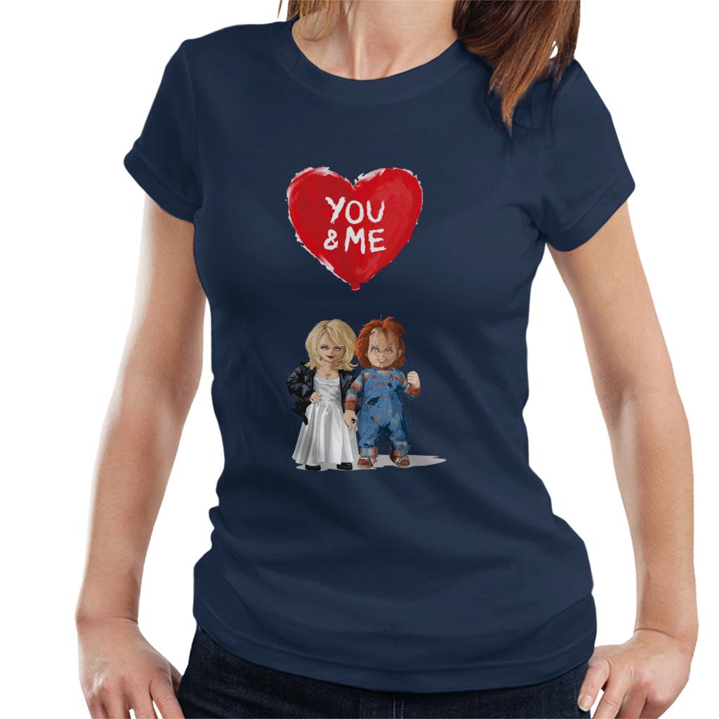 Chucky Tiffany Valentine You And Me Women's T-Shirt-ALL + EVERY