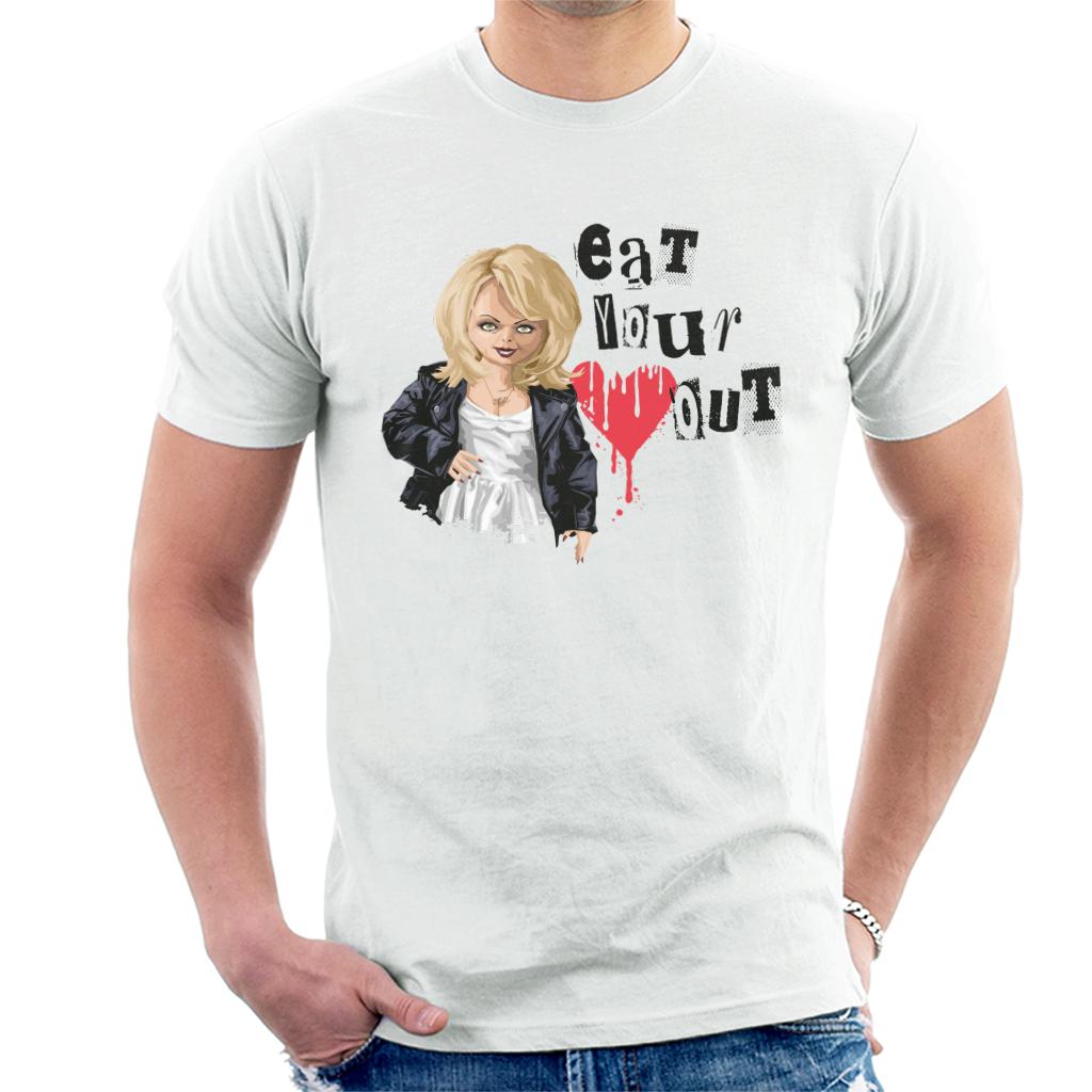 Chucky Tiffany Valentine Eat Your Heart Out Men's T-Shirt-ALL + EVERY