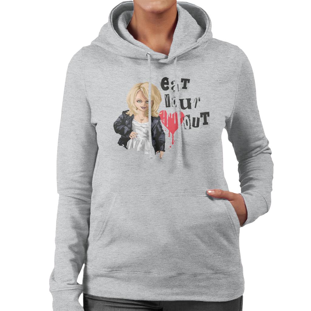 Chucky Tiffany Valentine Eat Your Heart Out Women's Hooded Sweatshirt-ALL + EVERY