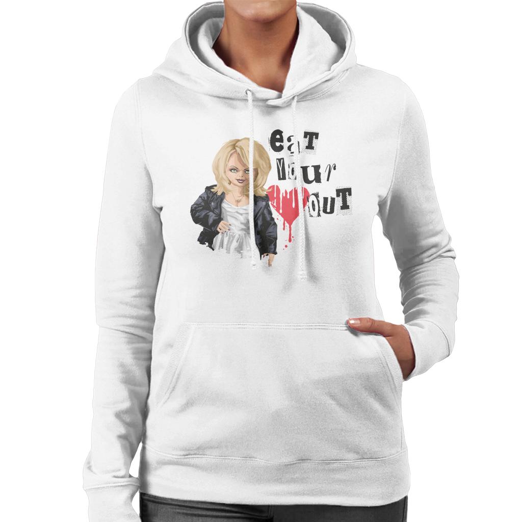 Chucky Tiffany Valentine Eat Your Heart Out Women's Hooded Sweatshirt-ALL + EVERY