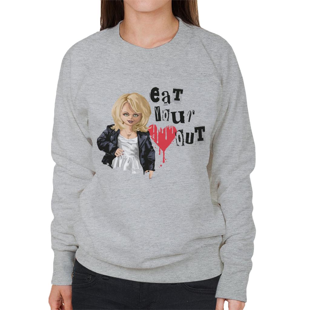 Chucky Tiffany Valentine Eat Your Heart Out Women's Sweatshirt-ALL + EVERY