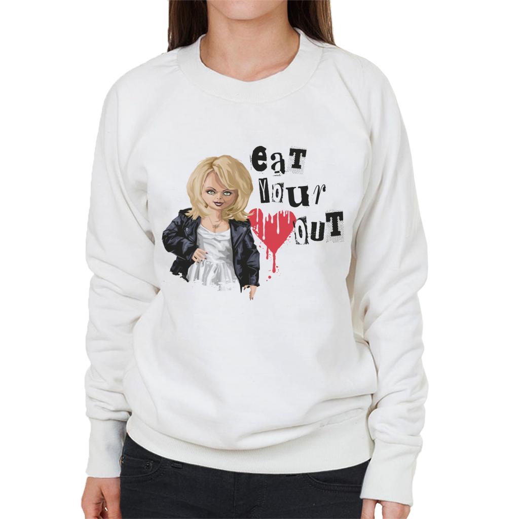 Chucky Tiffany Valentine Eat Your Heart Out Women's Sweatshirt-ALL + EVERY