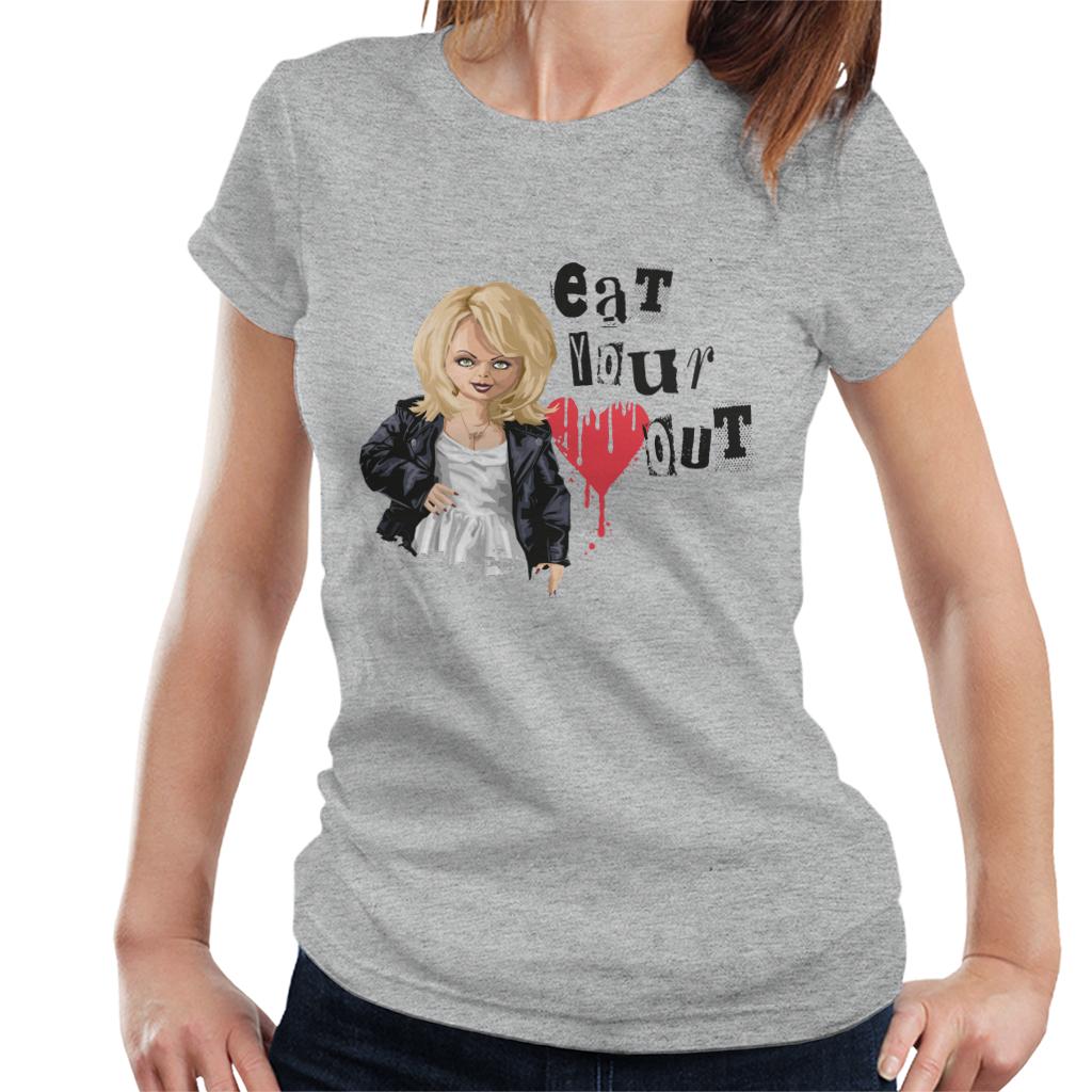 Chucky Tiffany Valentine Eat Your Heart Out Women's T-Shirt-ALL + EVERY